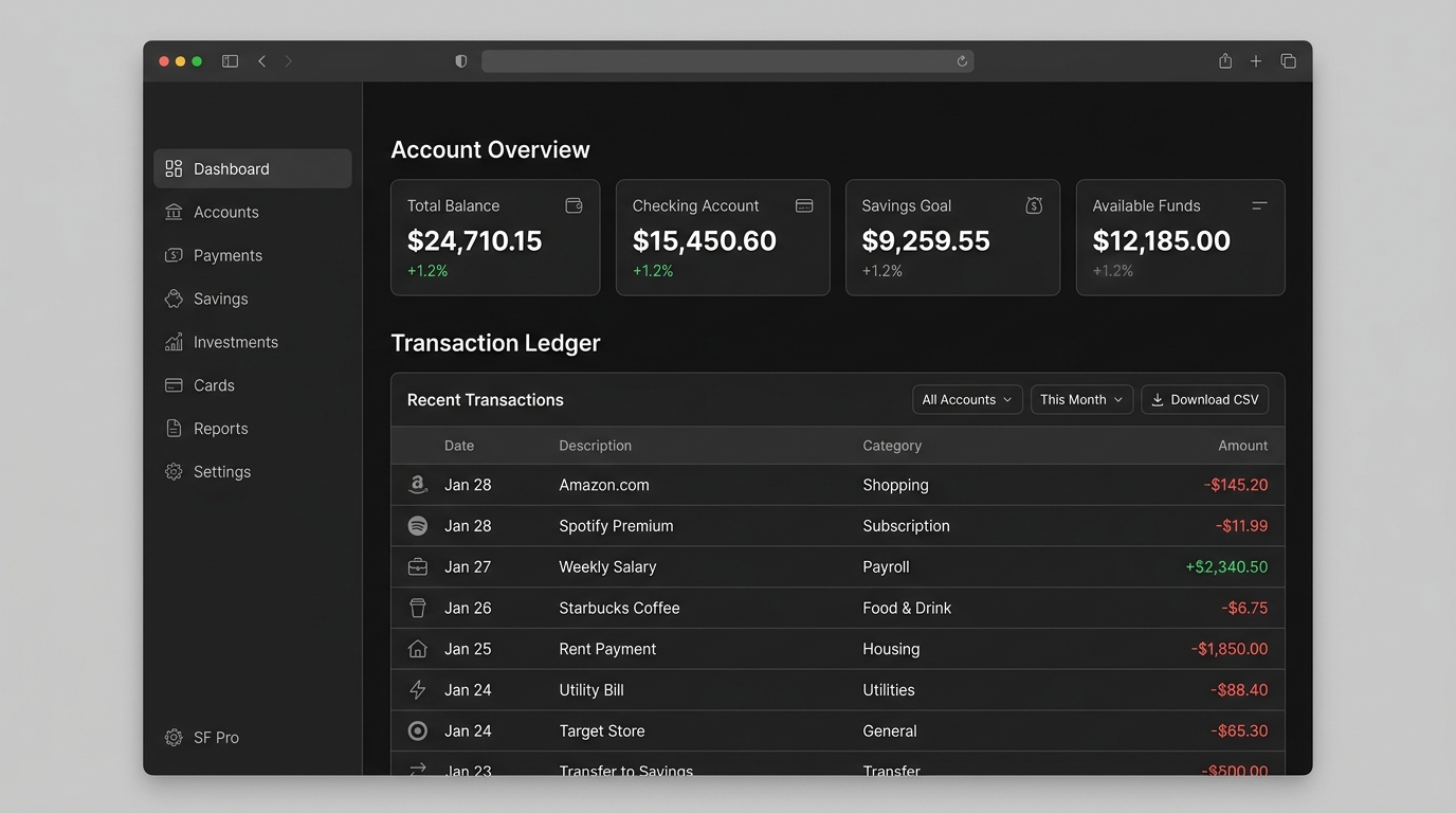 Personal Vault security UI